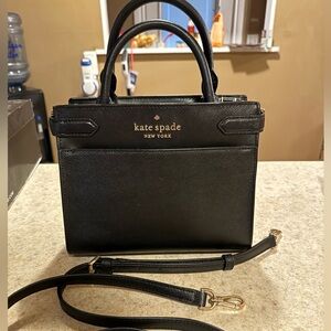 Kate Spade New York Staci Saffiano Leather Small Satchel Bag